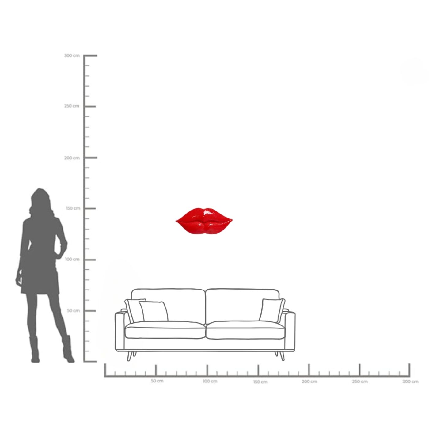 Объект декоративный Disco Lips 59cm