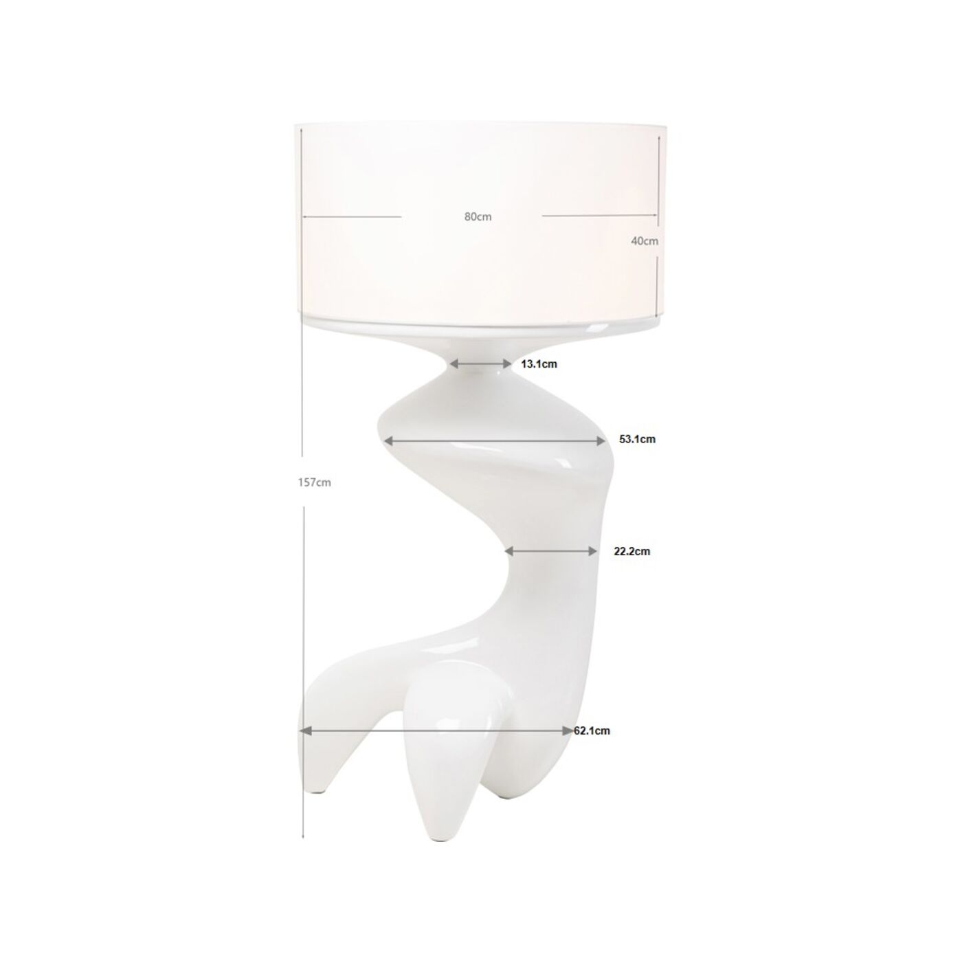 Светильник напольный KARE x Karim Rashid Flow Figure White 157 см
