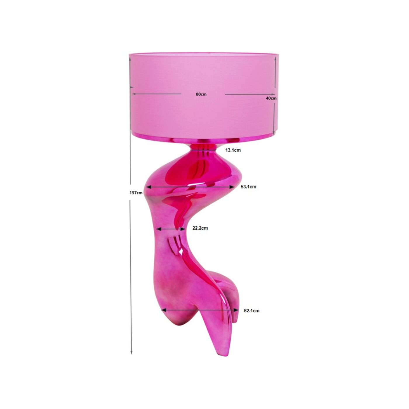 Светильник напольный KARE x Karim Rashid Flow Figure Pink 157 см