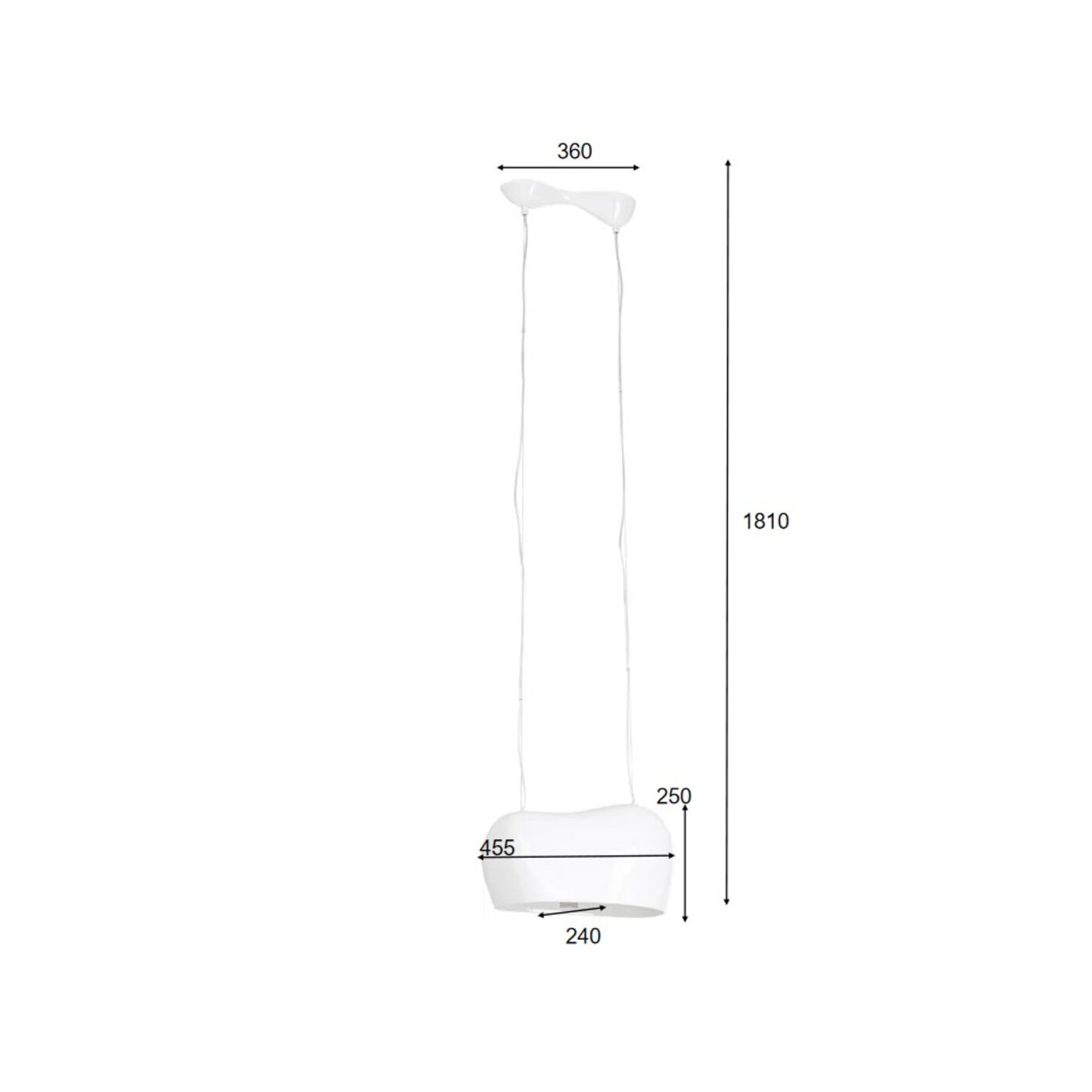 Светильник подвесной KARE x Karim Rashid Cloud Beam Double White 50 см