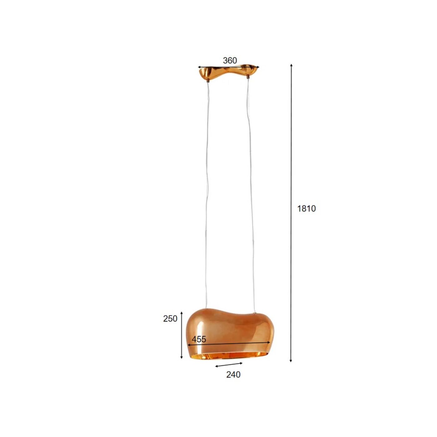 Светильник подвесной KARE x Karim Rashid Cloud Beam Double Bronce 50 см