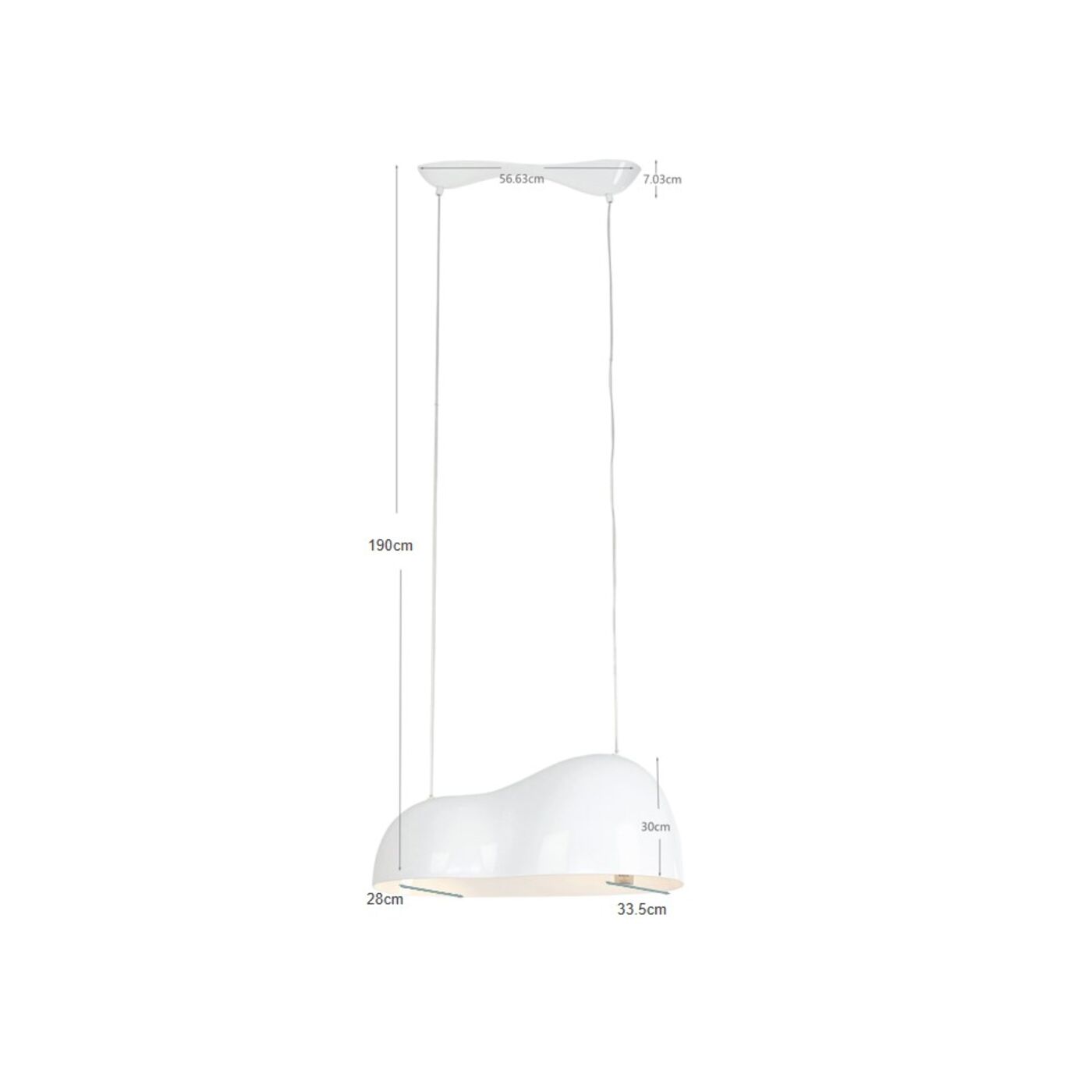 Светильник подвесной KARE x Karim Rashid Cloud Beam Double White 70 см