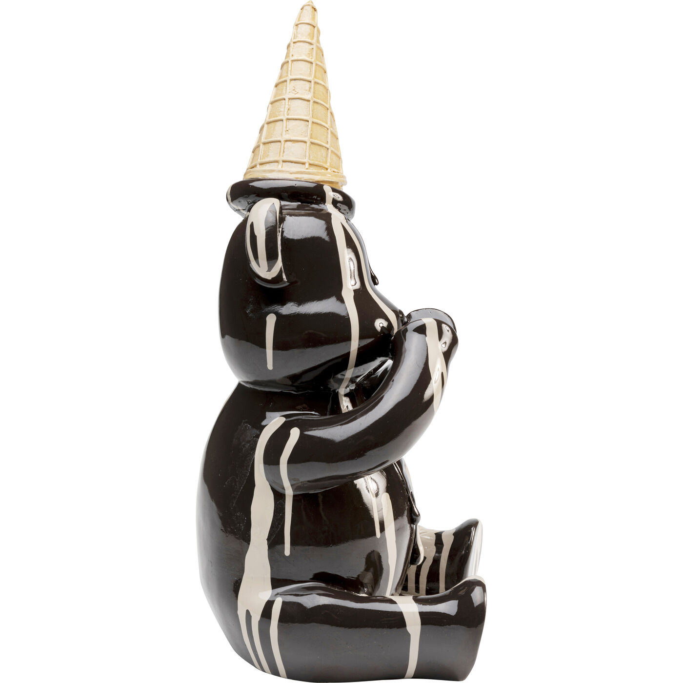 Фигура декоративная Sitting Gelato Bear Black 37cm