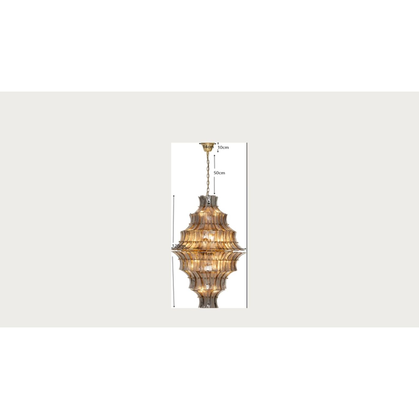 Светильник подвесной Venezia Double Smoke Ø71cm