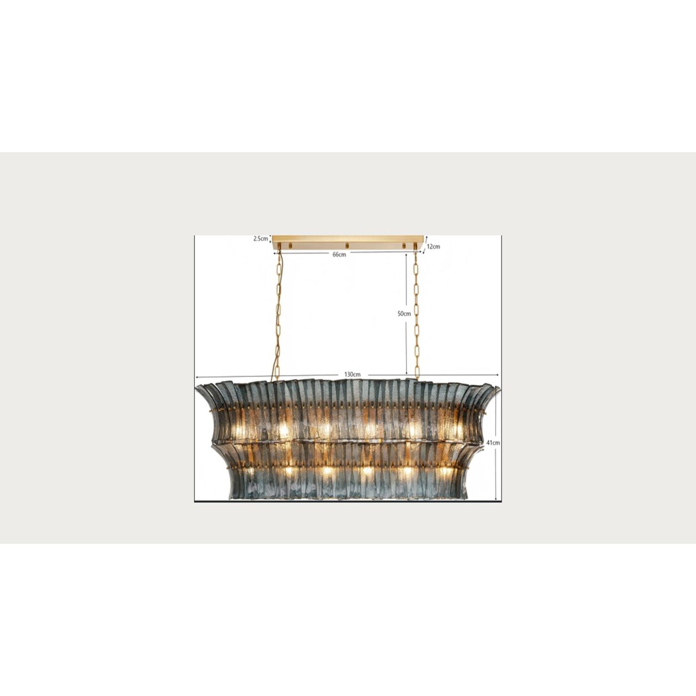 Светильник подвесной Venezia Blue 130cm