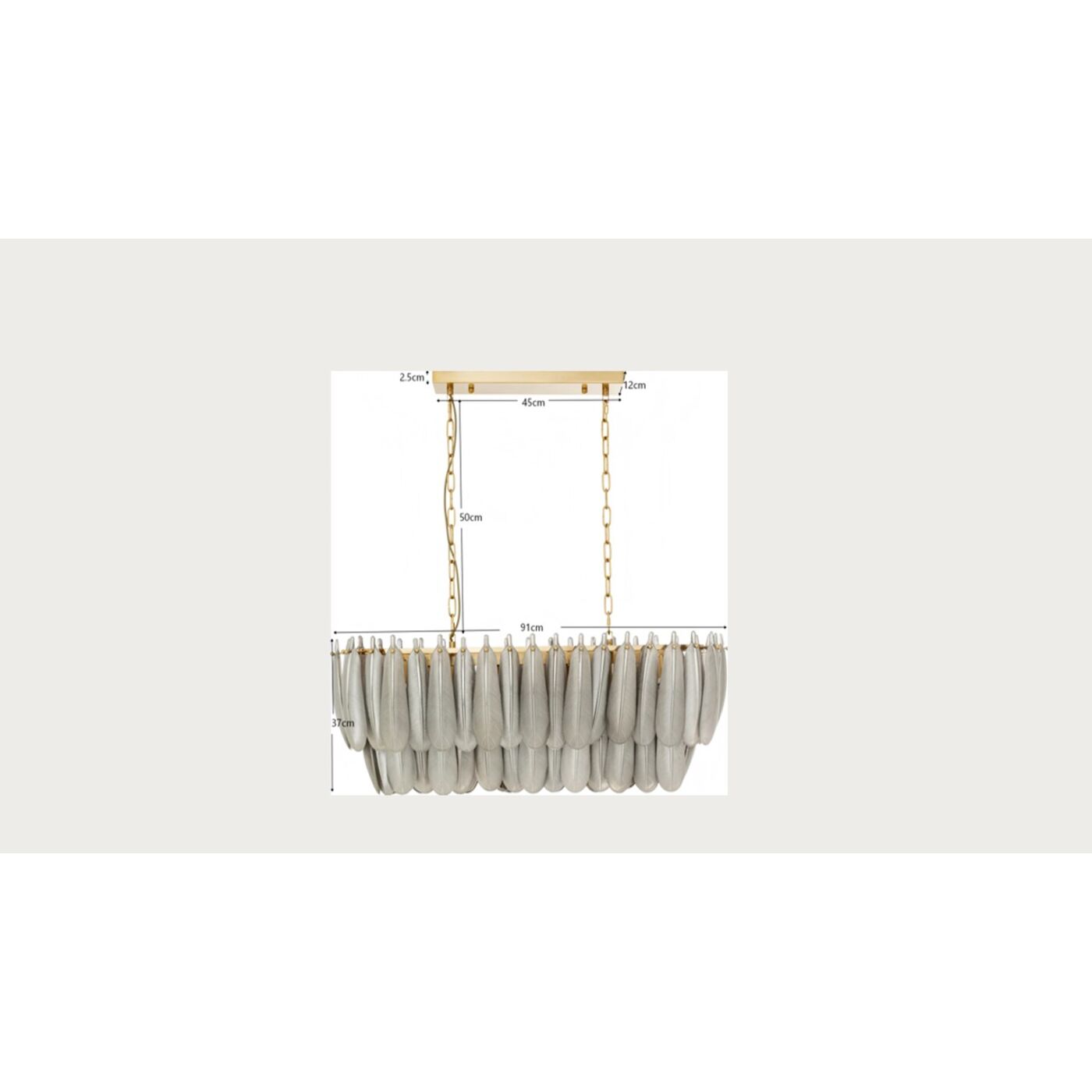 Светильник подвесной Feather Glow 95cm