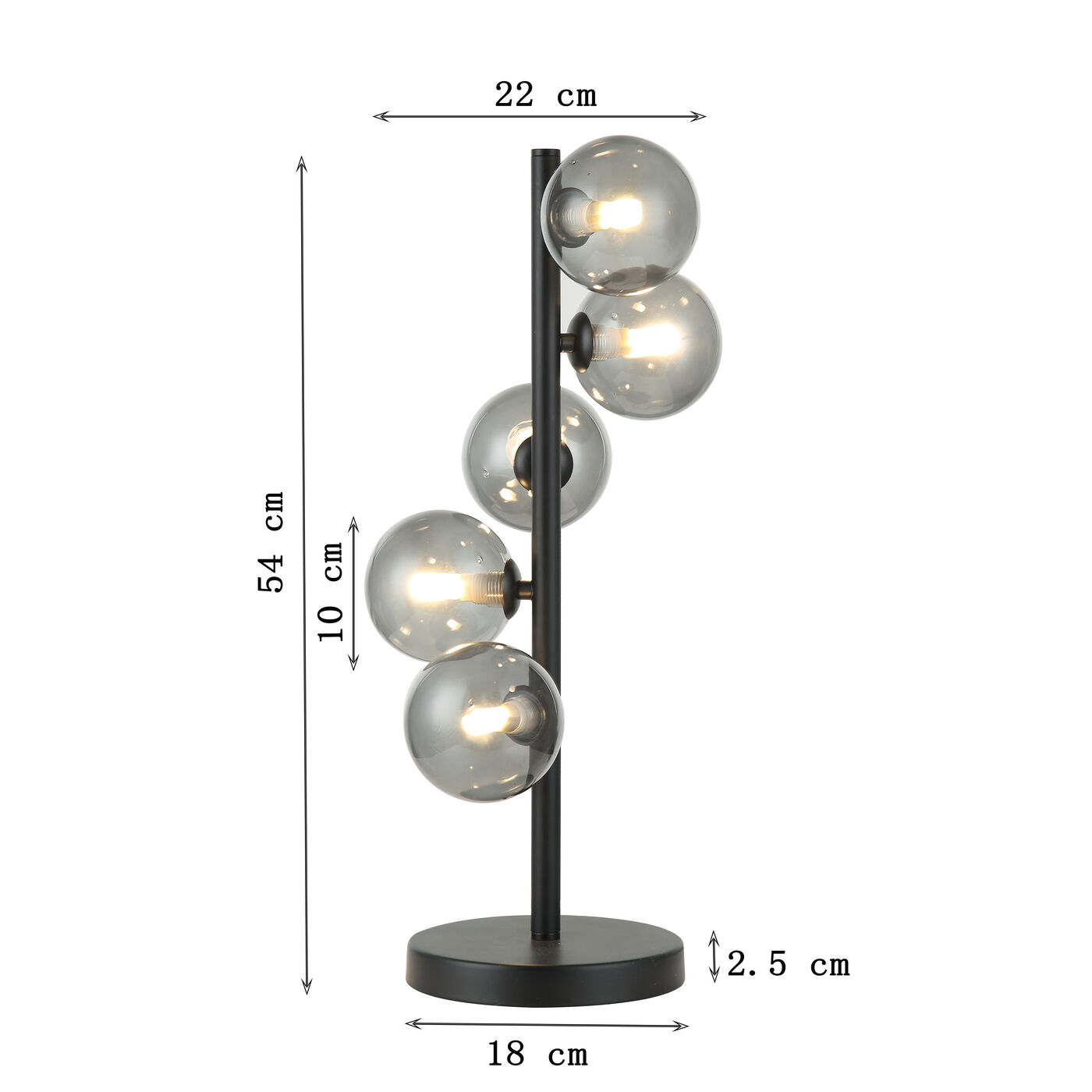 Светильник настольный Scala Balls Black 54cm