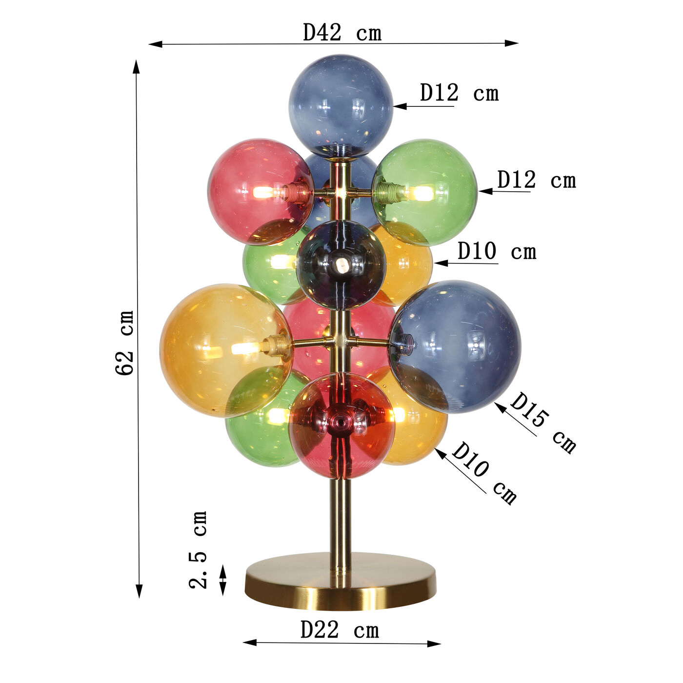 Светильник настольный Scala Balls Colore 62cm