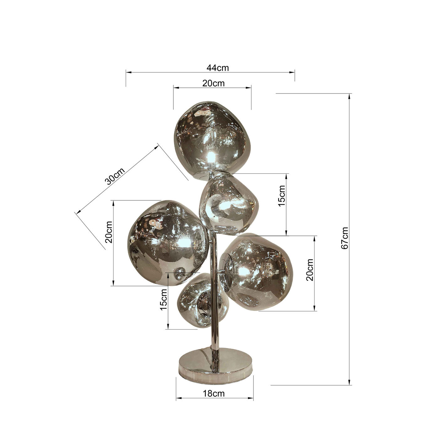 Светильник настольный Burbuja 65cm