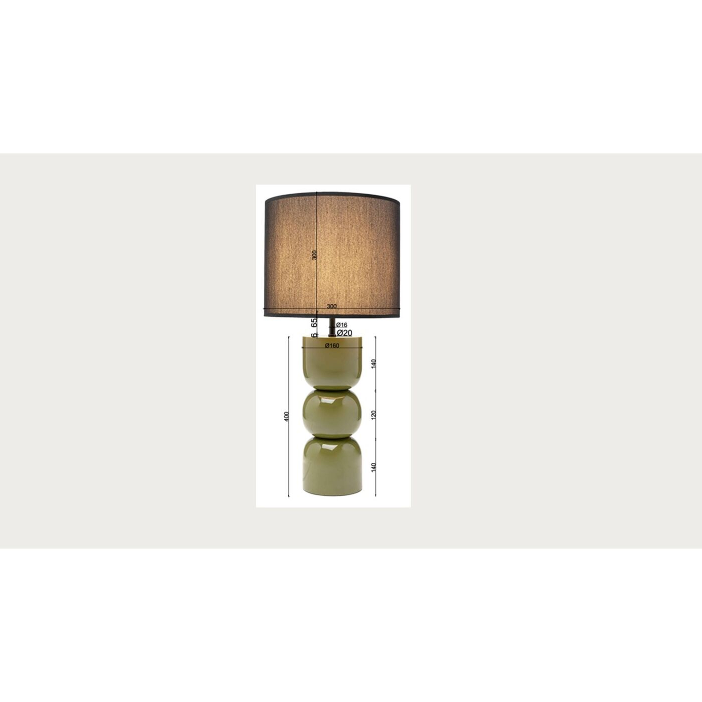 Светильник настольный Eliano Green 53cm