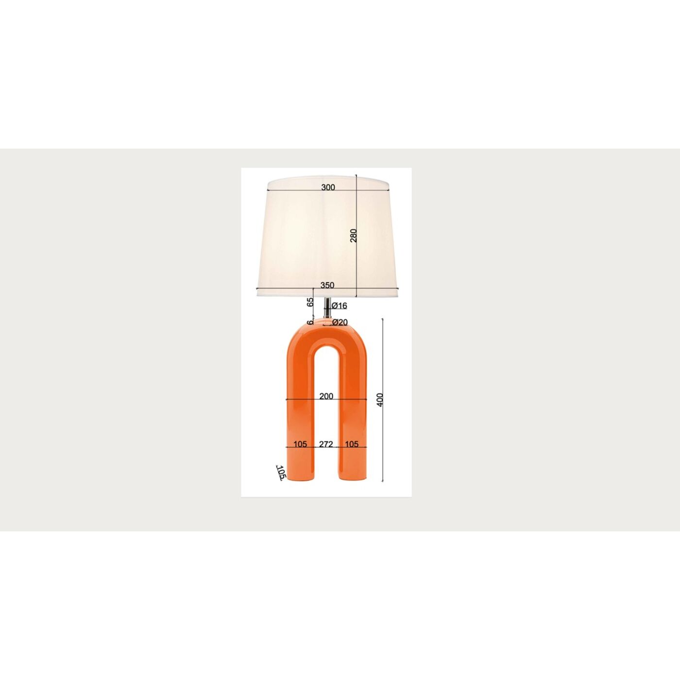 Светильник настольный Eliano Blue 53cm