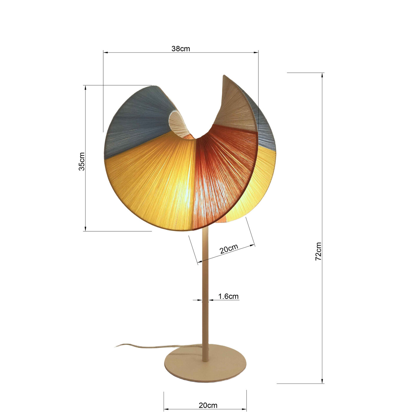 Светильник настольный Sella Beige 72cm