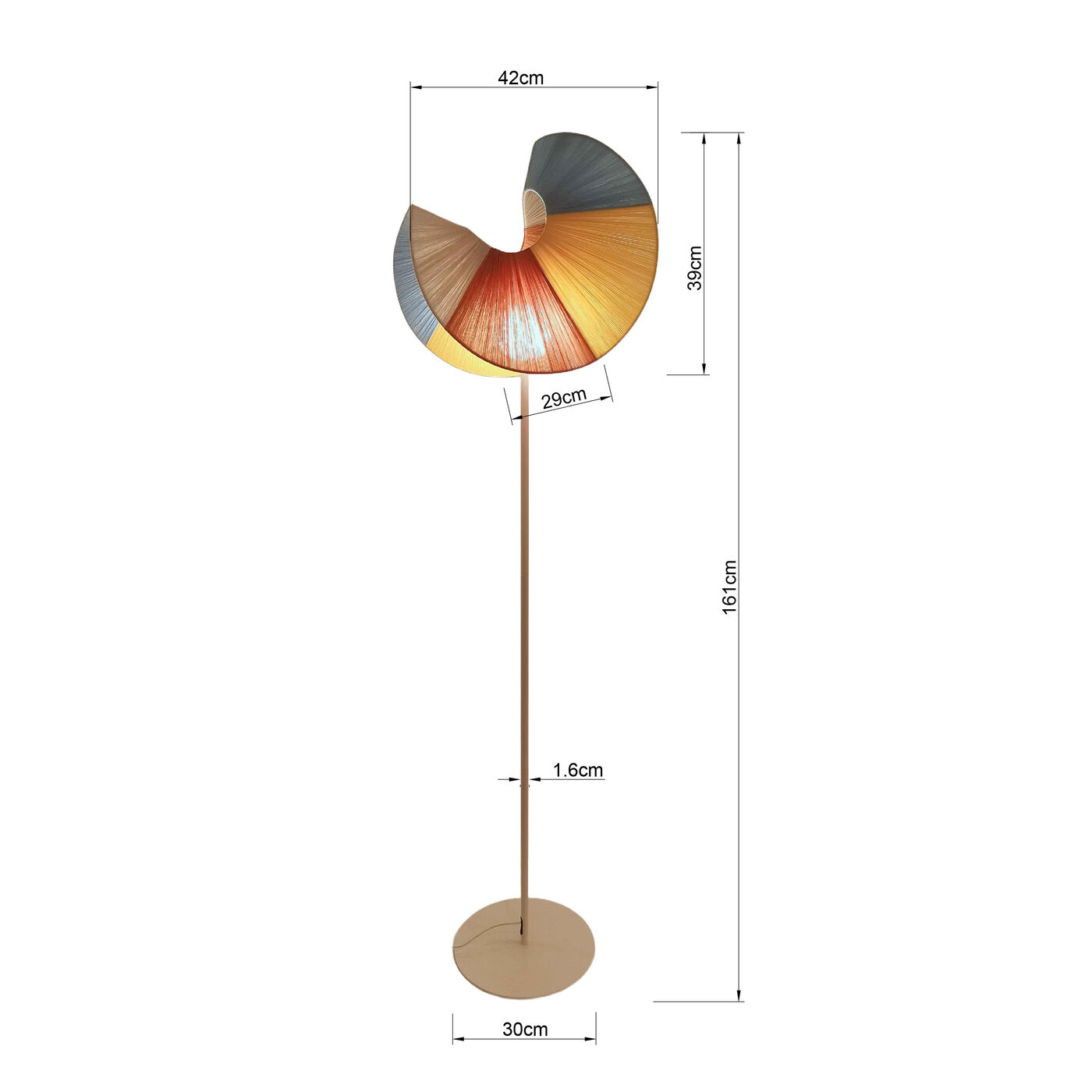 Светильник напольный Sella Beige 160cm