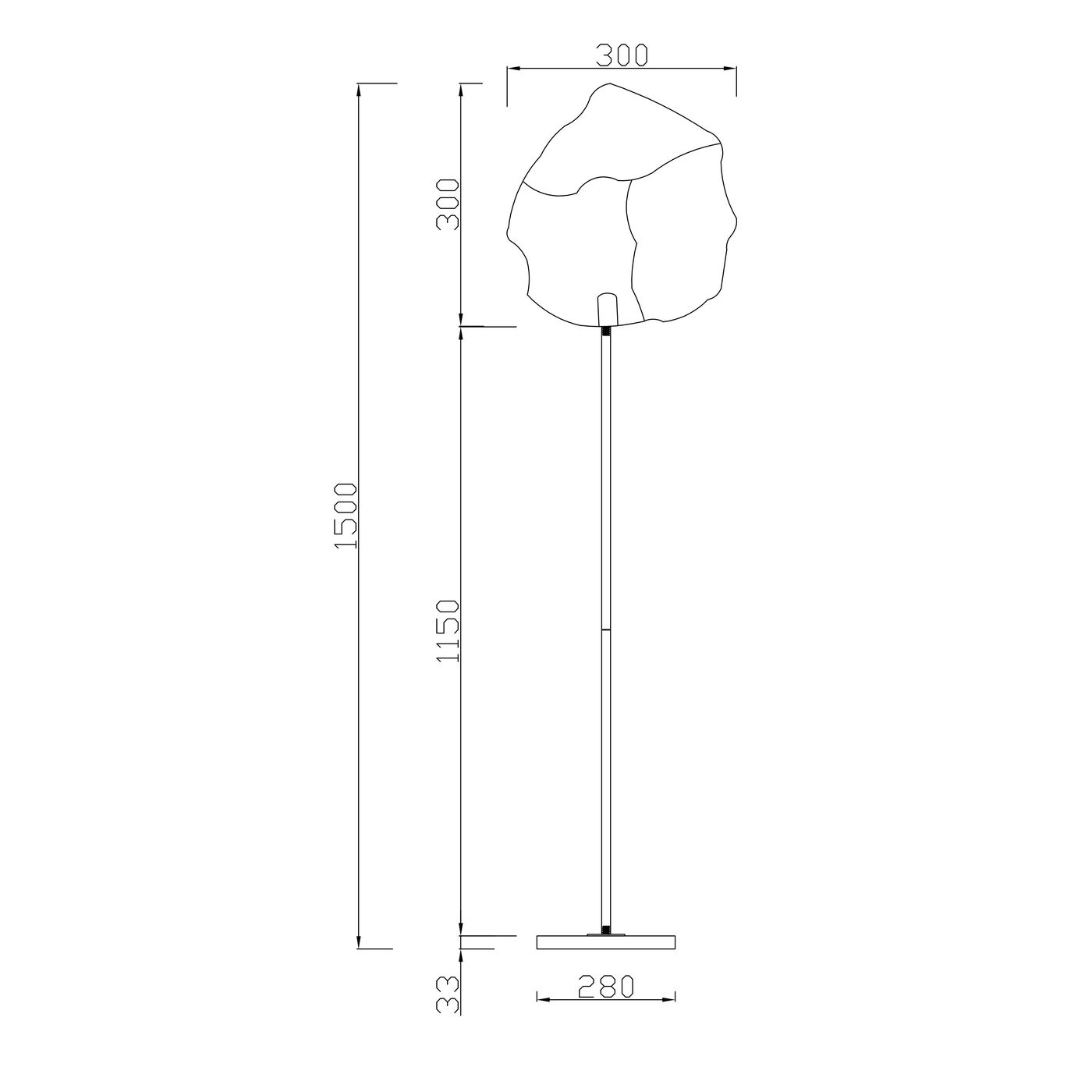 Светильник напольный Aura Smoke 160cm