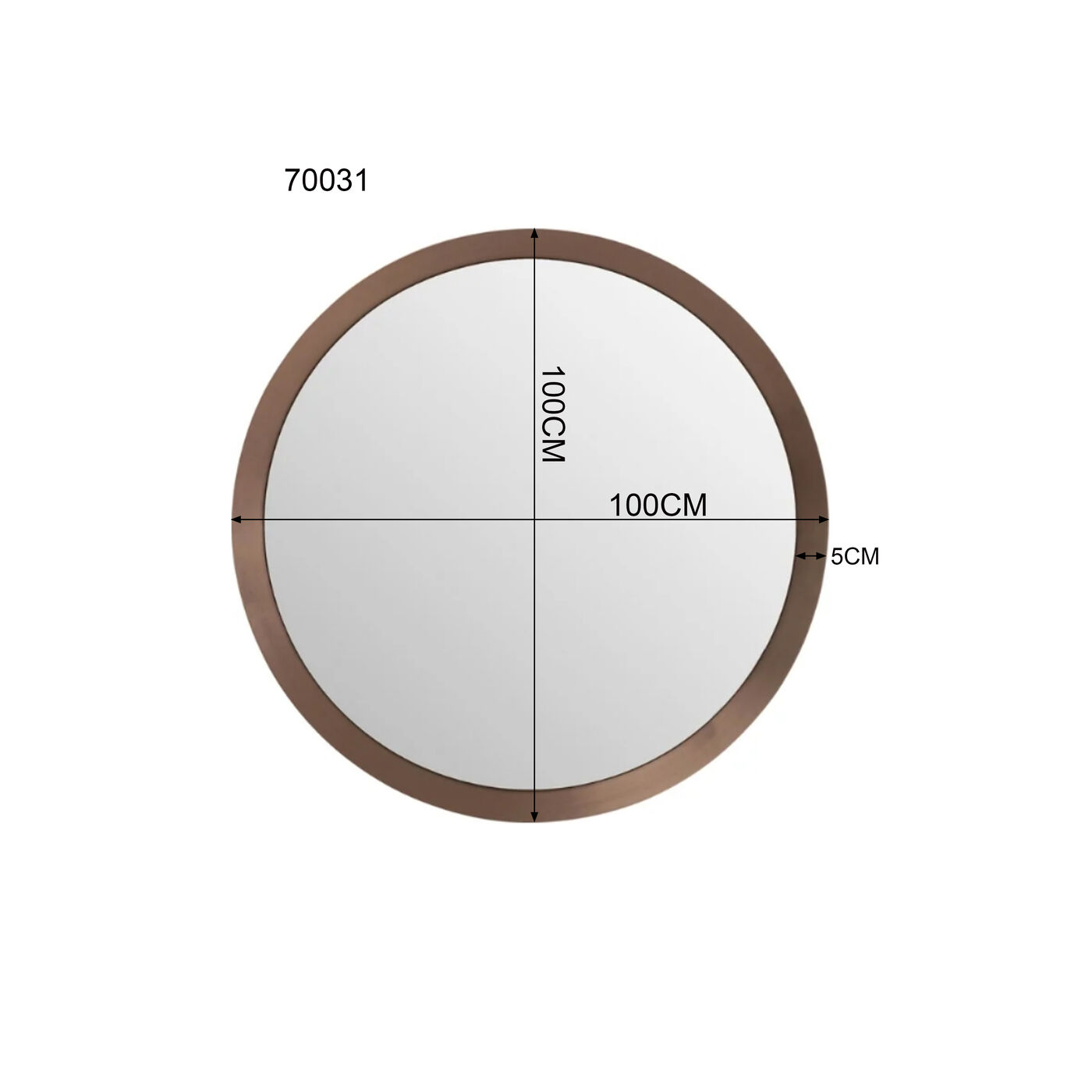 Зеркало Arezzo Coffee Ø100cm