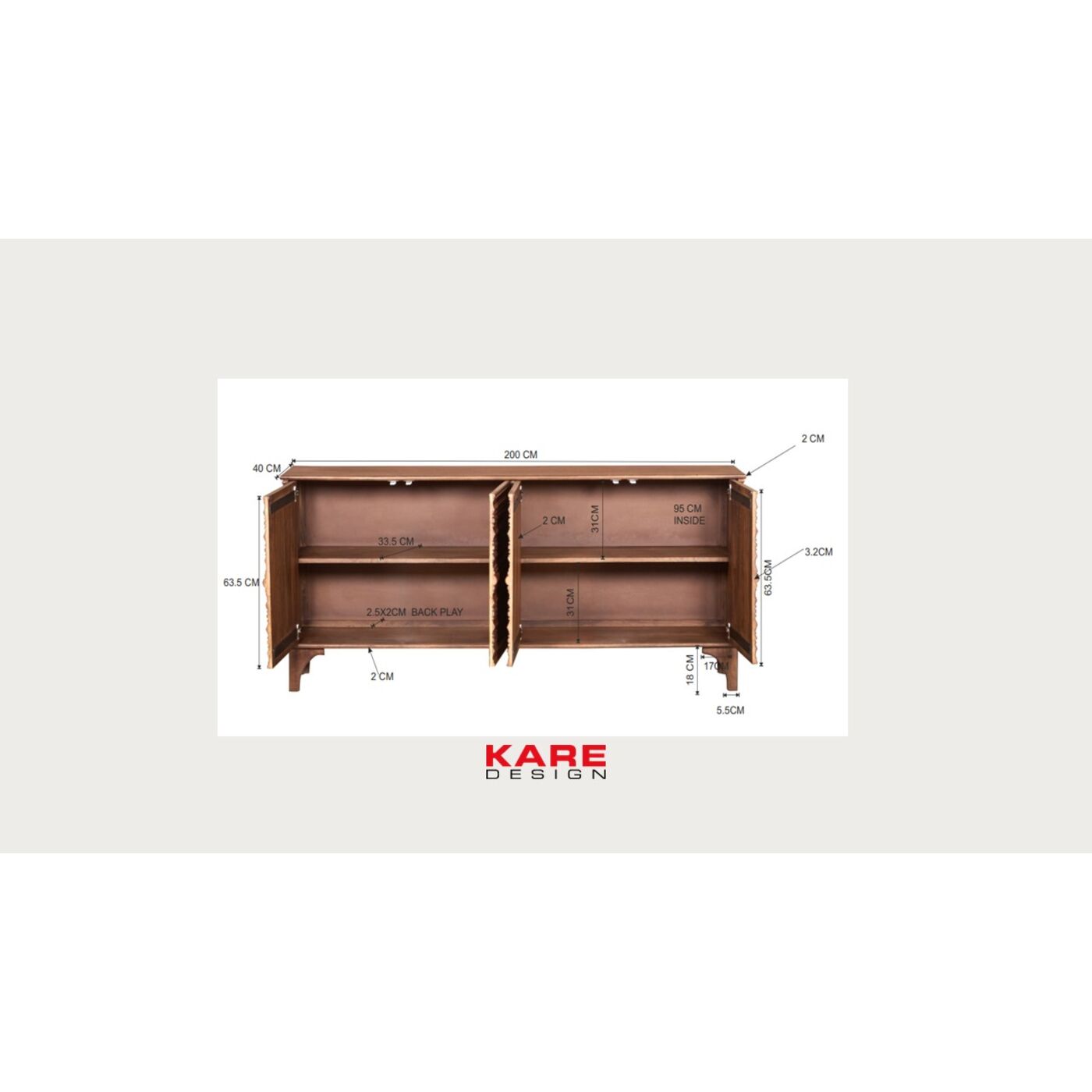 Комод Santos 200x85cm