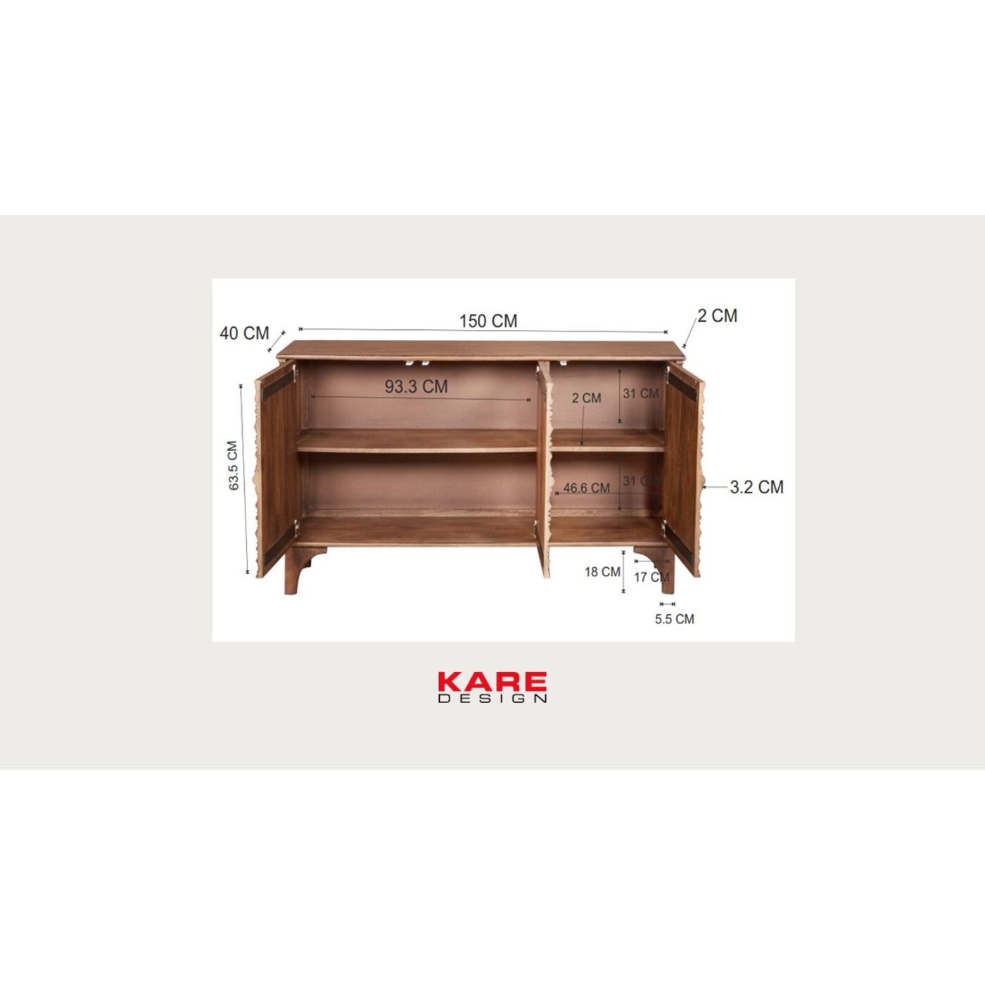 Комод Santos 150x85cm