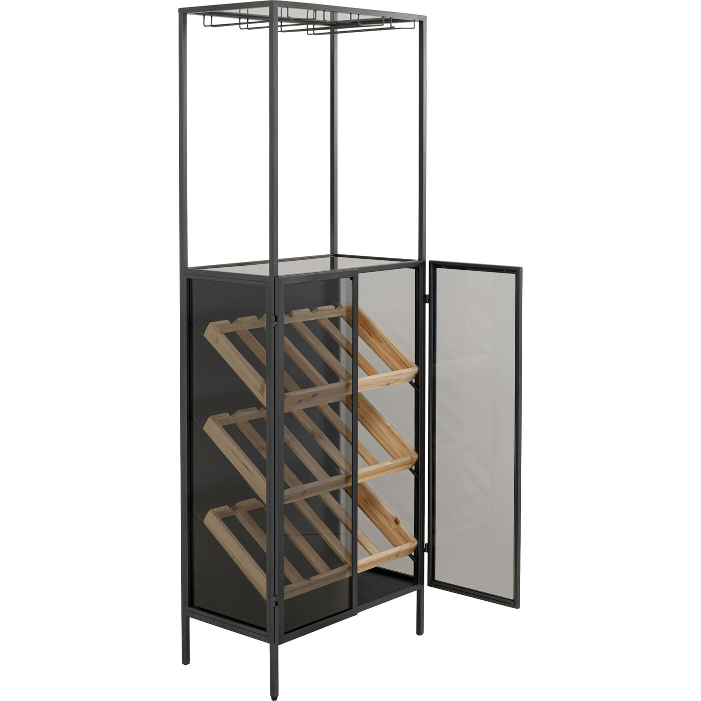 Винная полка Lisboa Bar Black 60x170cm