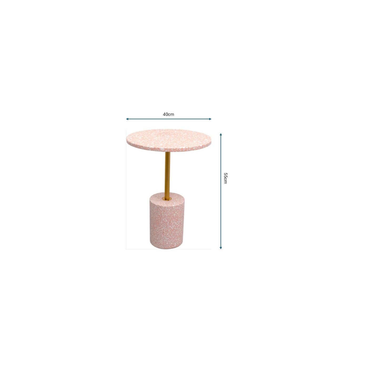 Приставной стол Amore Pink Ø40cm