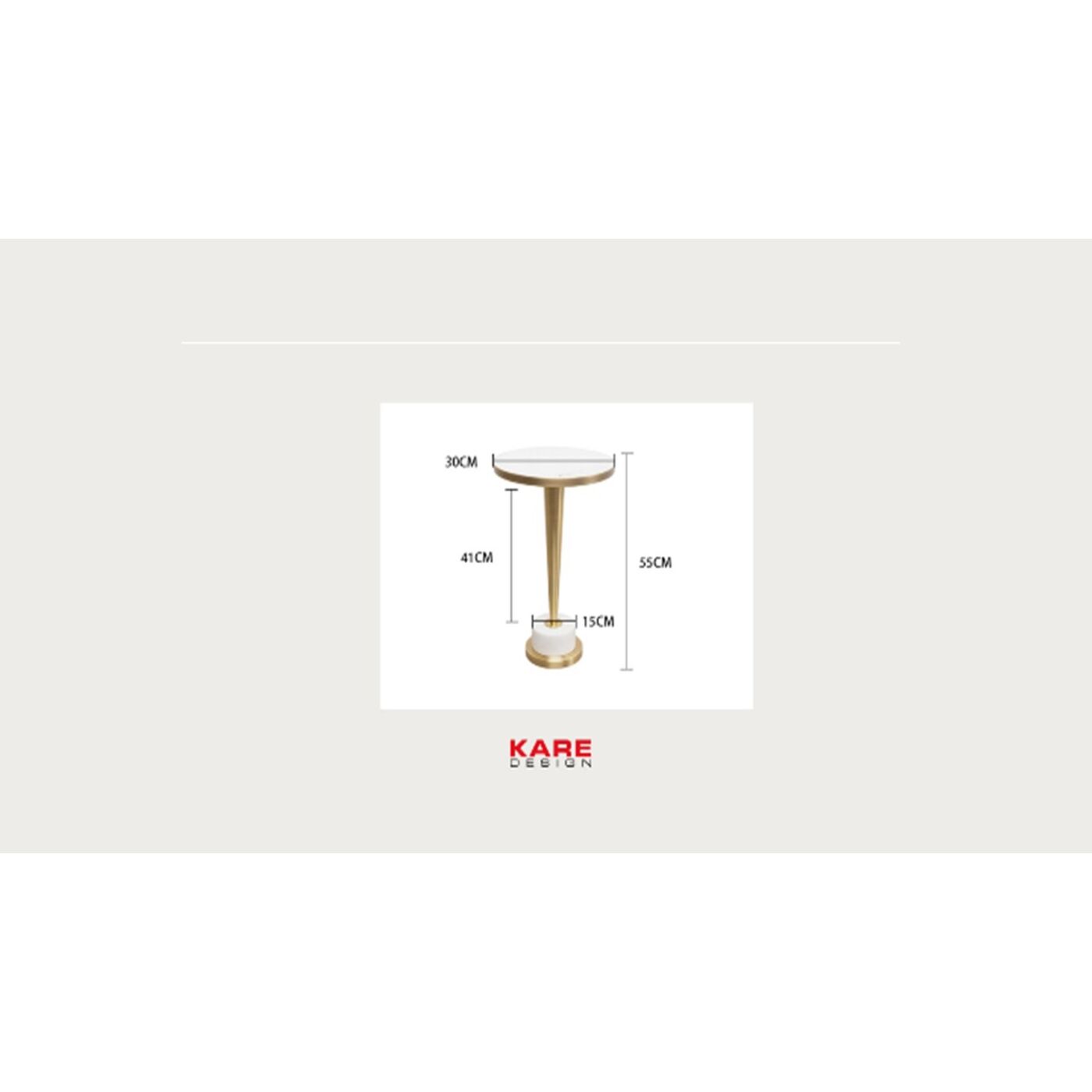 Приставной стол Coney Brass Ø30cm