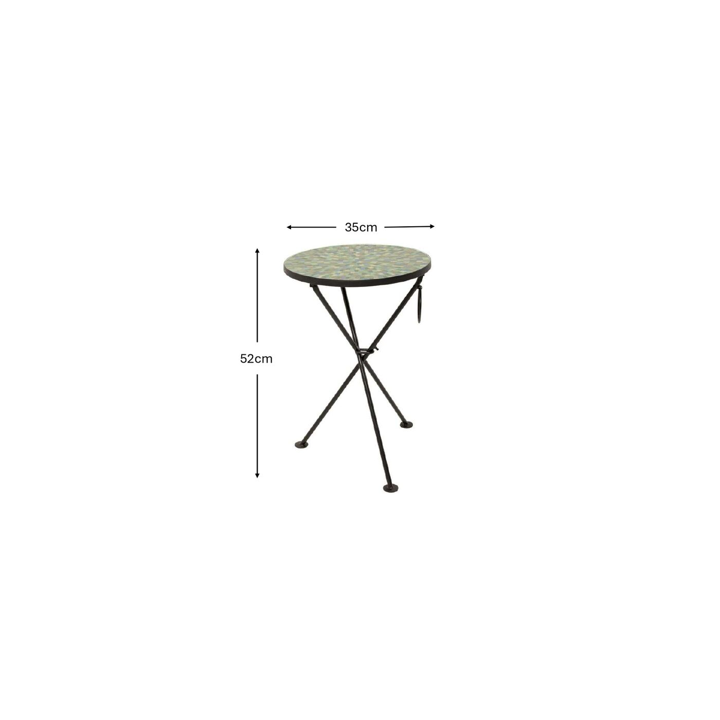 Приставной стол Clack Mosaic Green Blue Ø35cm