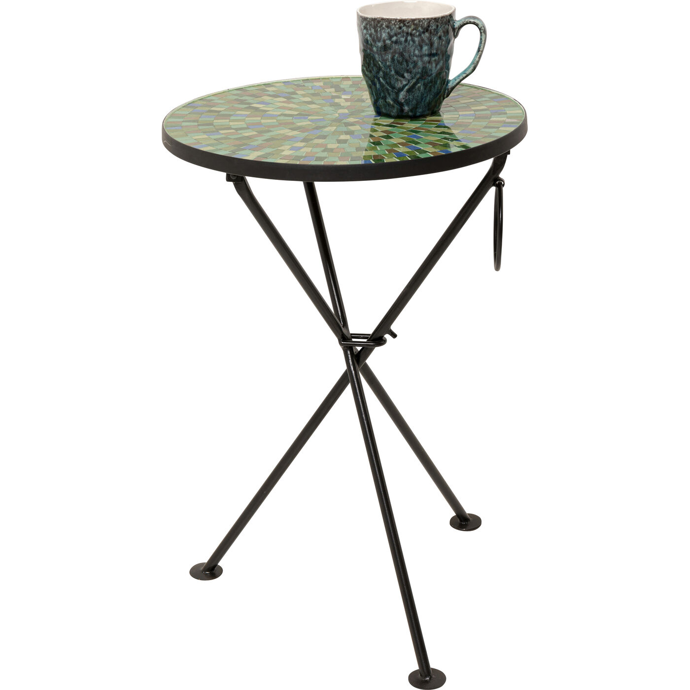 Приставной стол Clack Mosaic Green Blue Ø35cm
