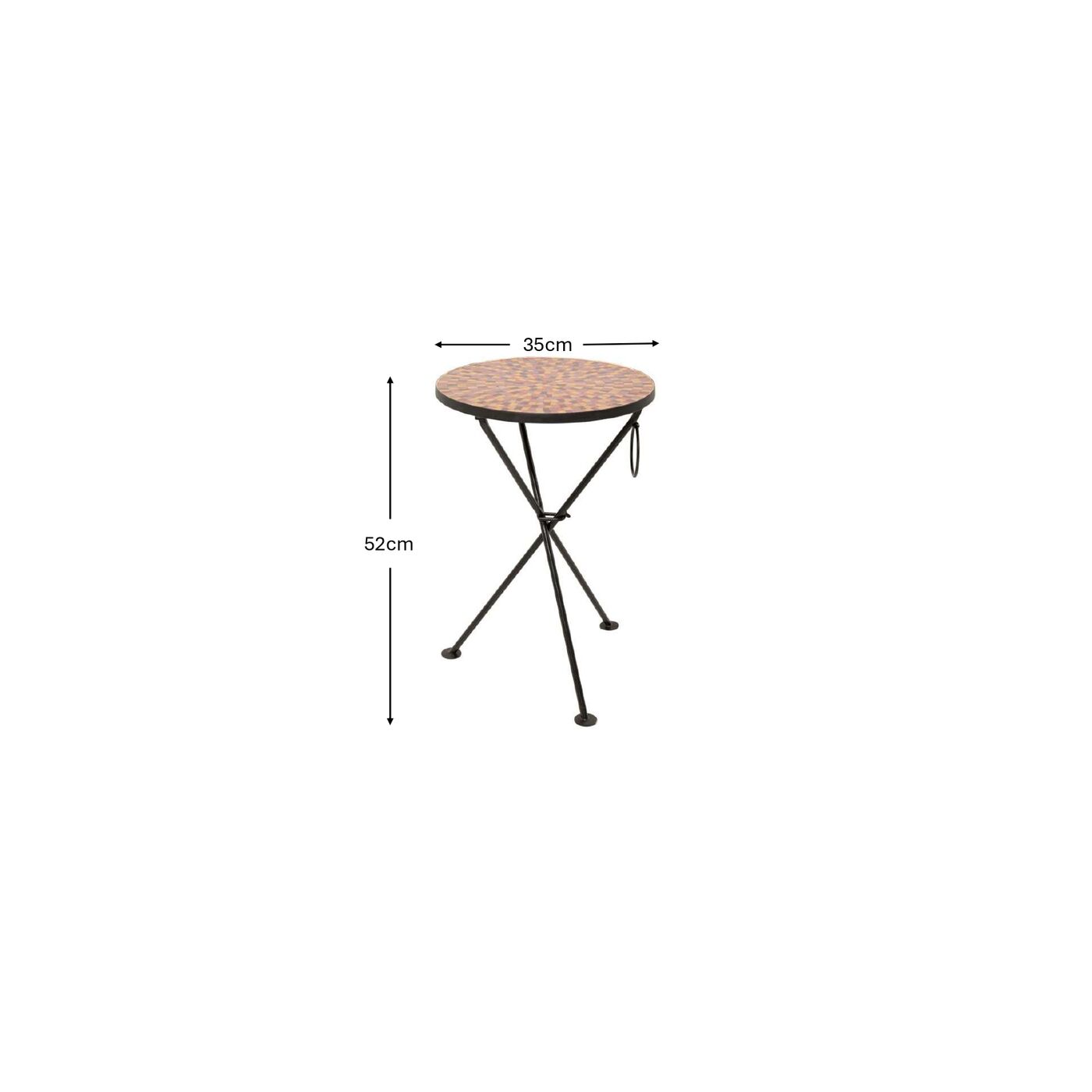 Приставной стол Clack Mosaic Red Ø35cm