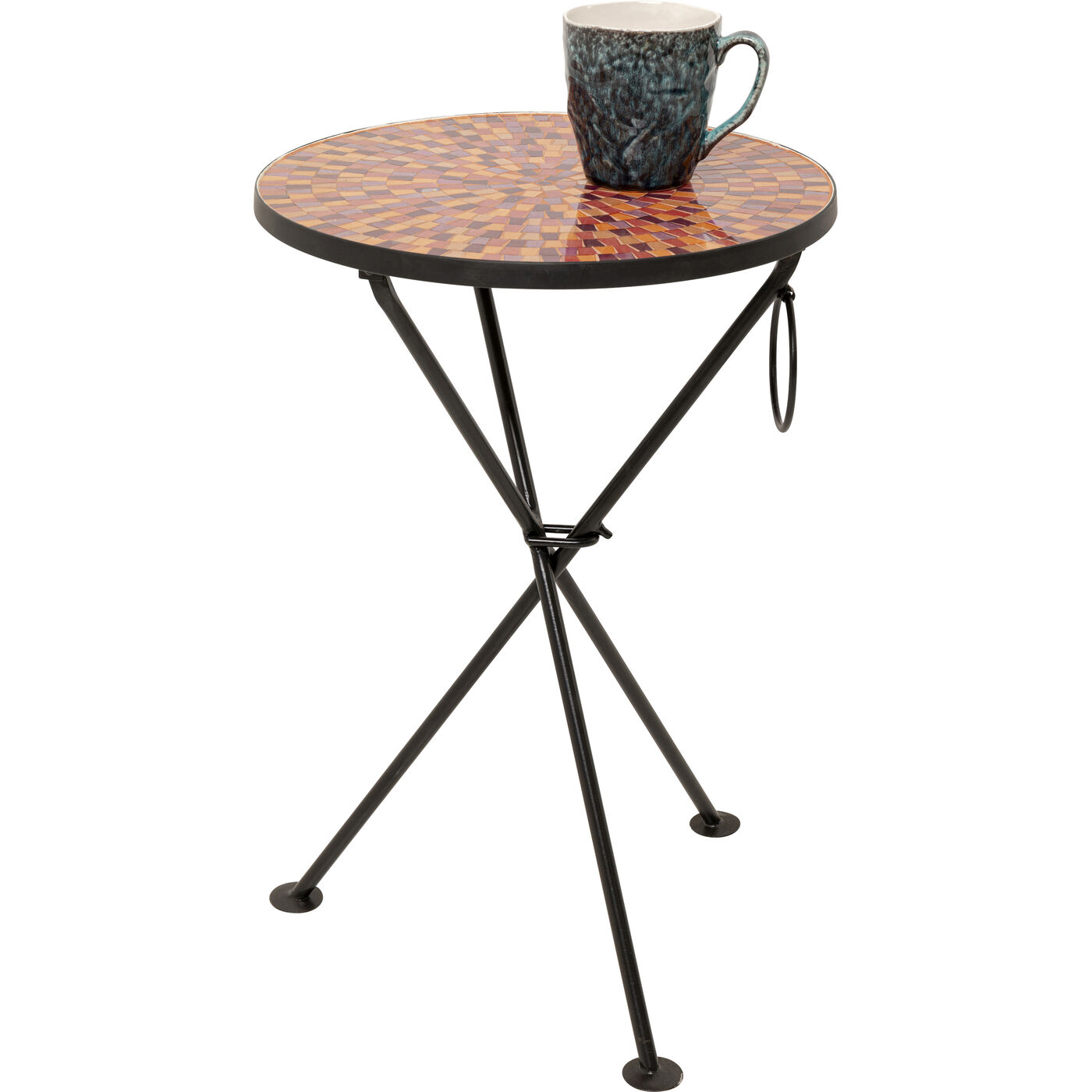 Приставной стол Clack Mosaic Red Ø35cm