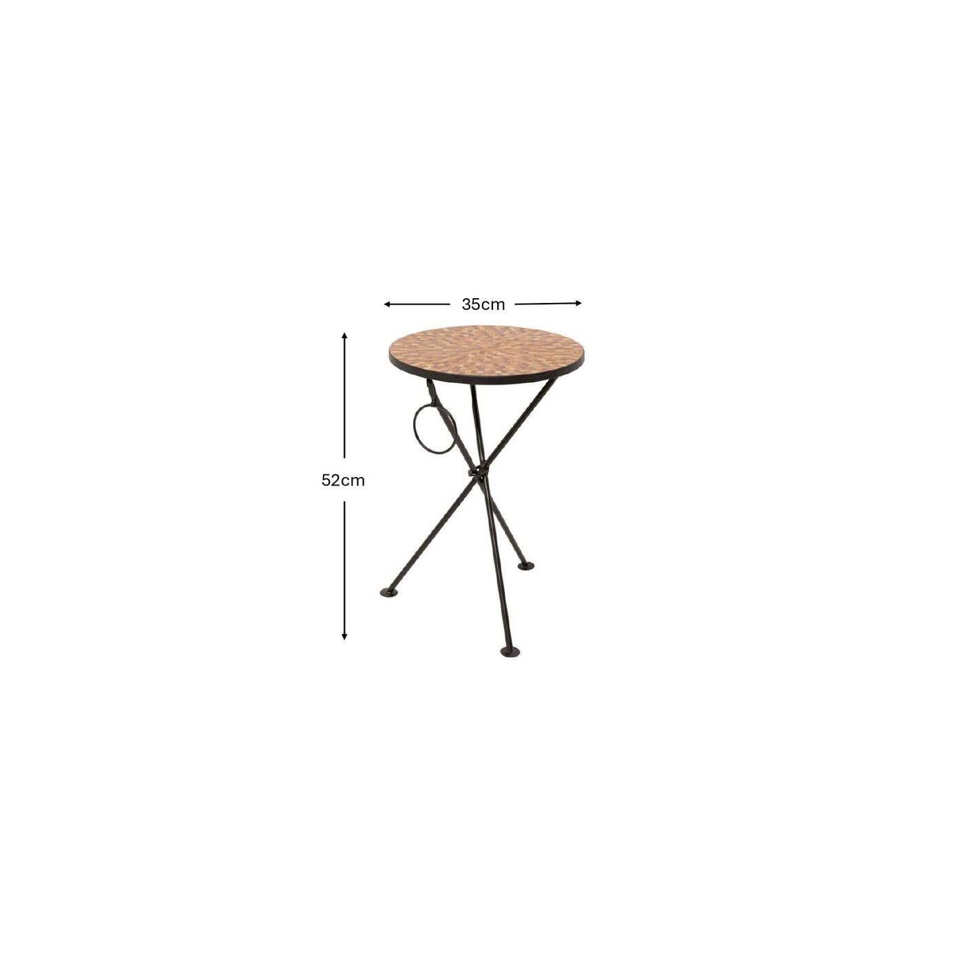 Приставной стол Clack Mosaic Orange Ø35cm