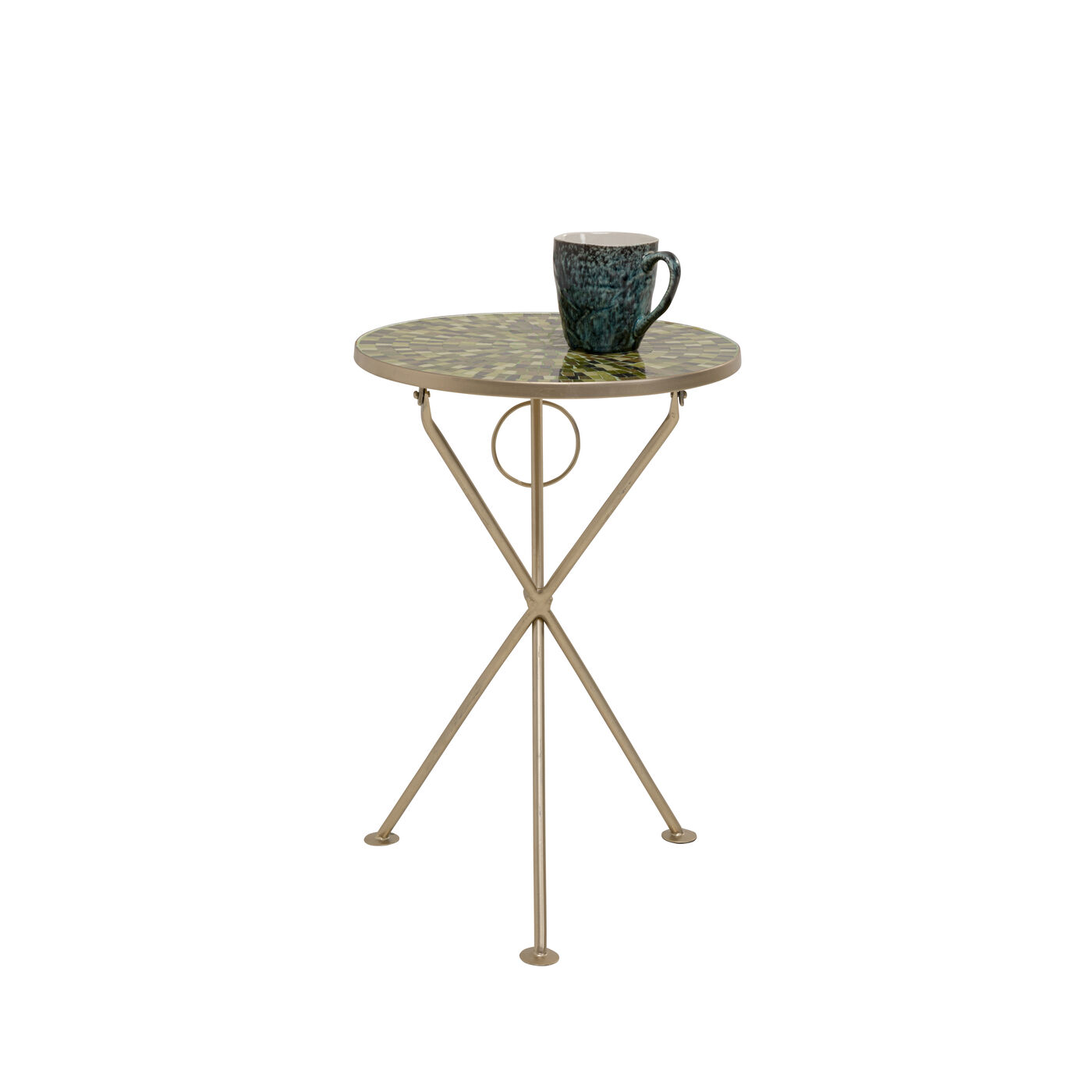 Приставной стол Clack Mosaic Olive Ø35cm
