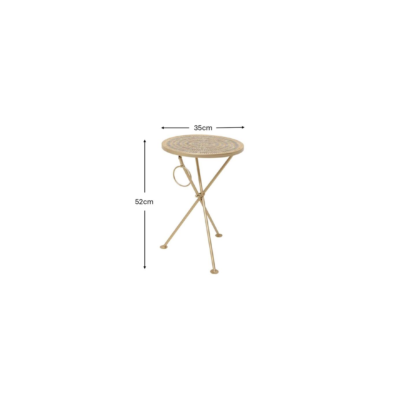 Приставной стол Clack Mosaic Brown Ø35cm
