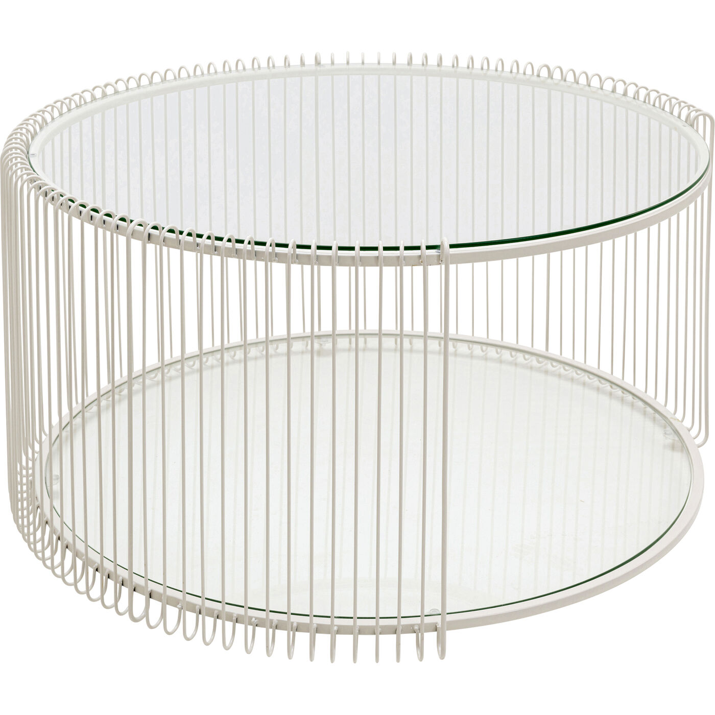 Стол кофейный Wire Double Cream Ø80cm