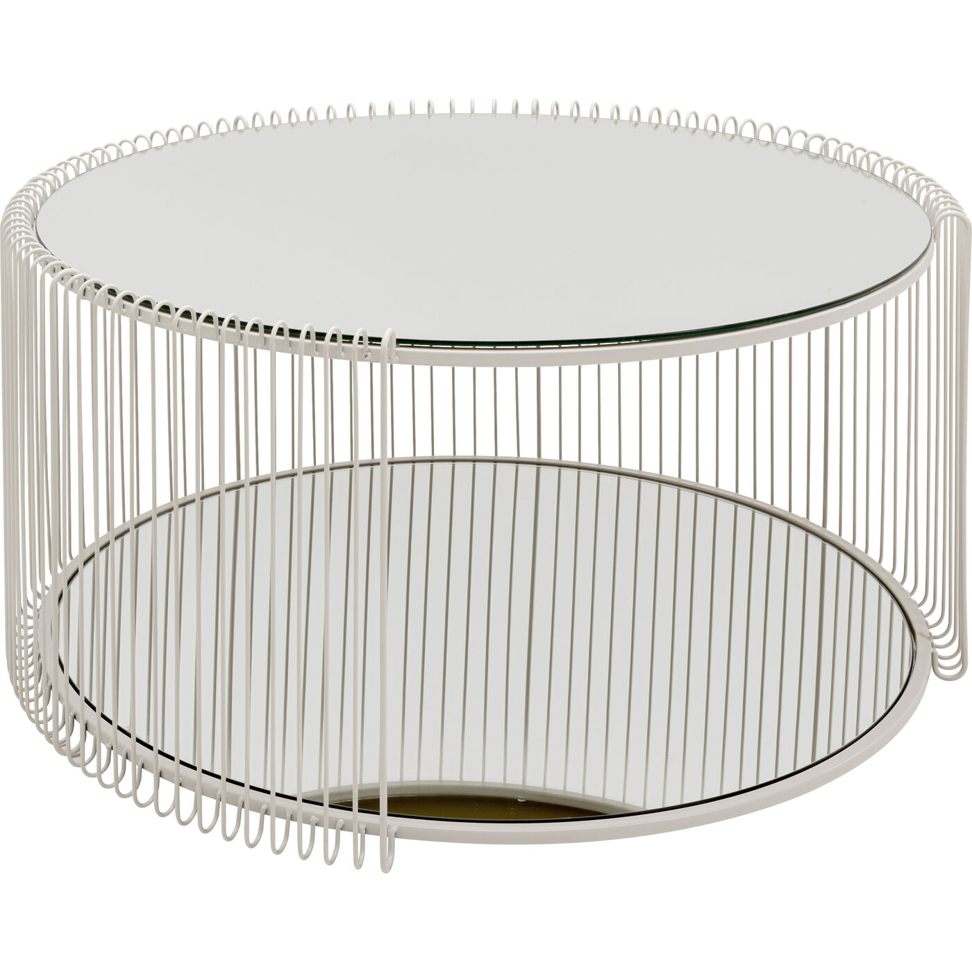 Стол кофейный Wire Double Cream Ø80cm