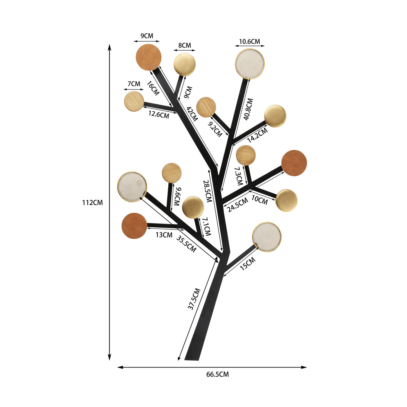 Вешалка Bubble Tree Metallic 112cm