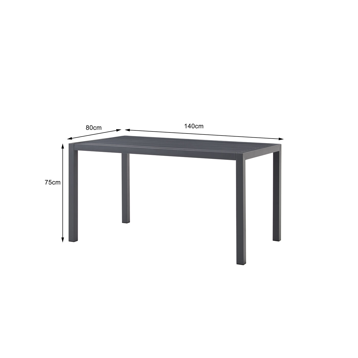 Стол Malmö Black 80x140cm
