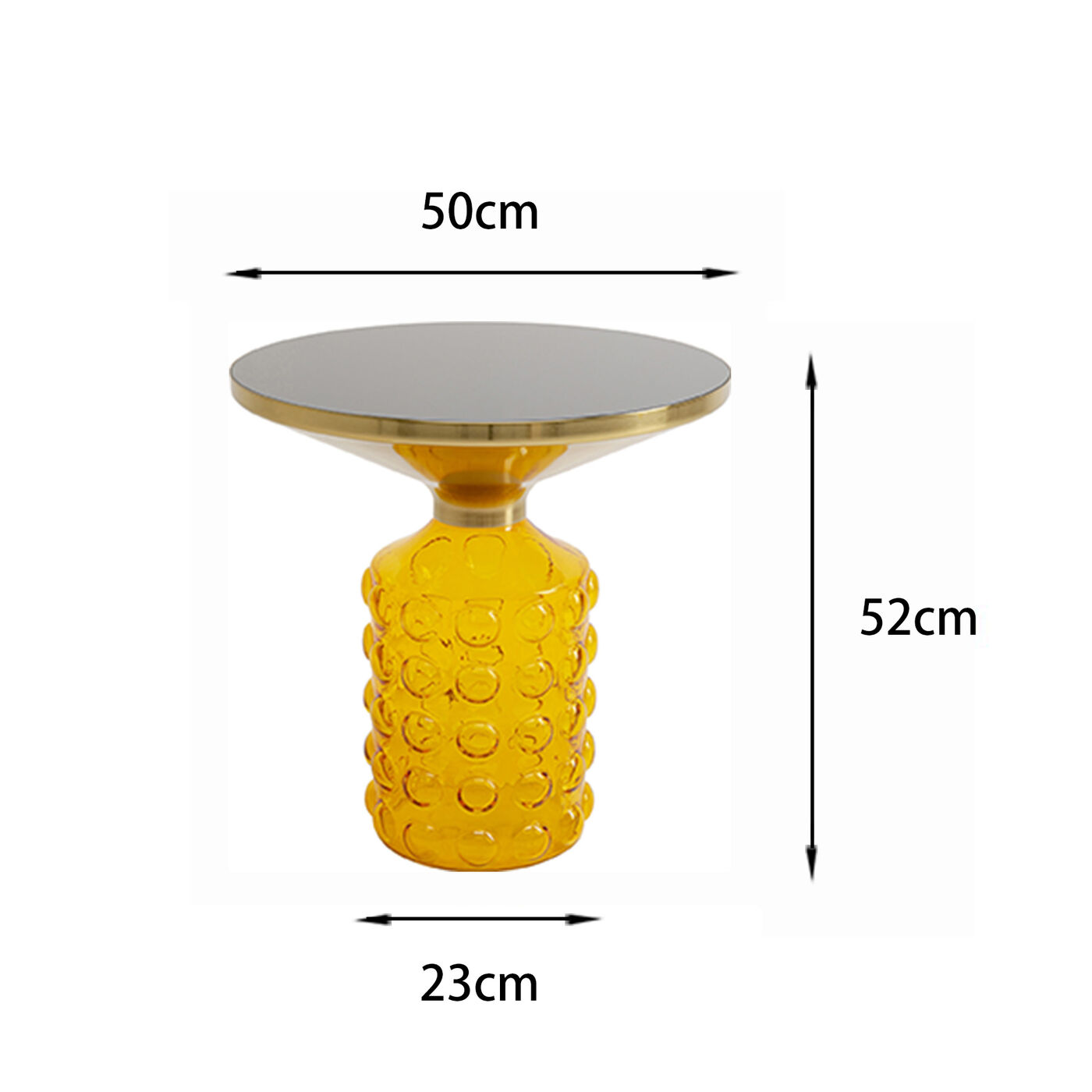 Стол приставной Lola Yellow Ø50cm
