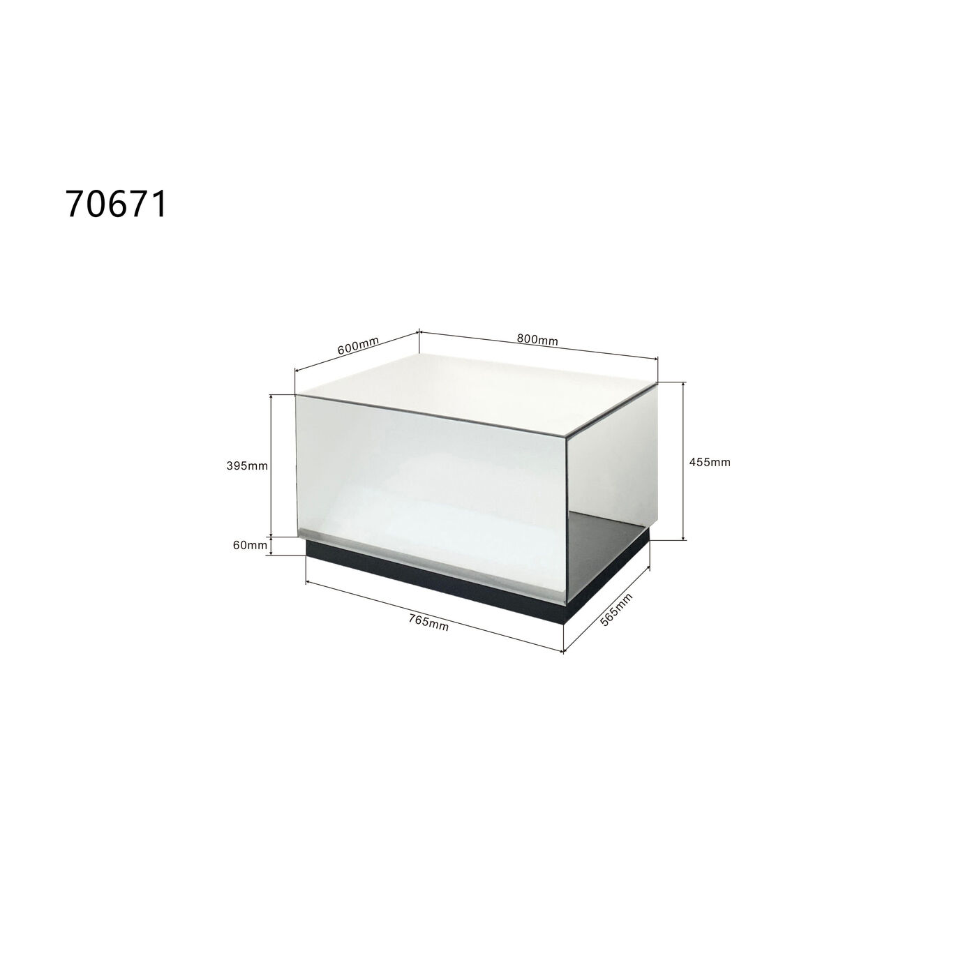 Стол кофейный Luxy Trunk 80x60cm
