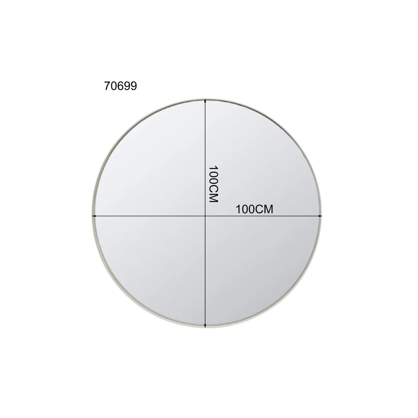 Зеркало Curve Greige Ø100cm