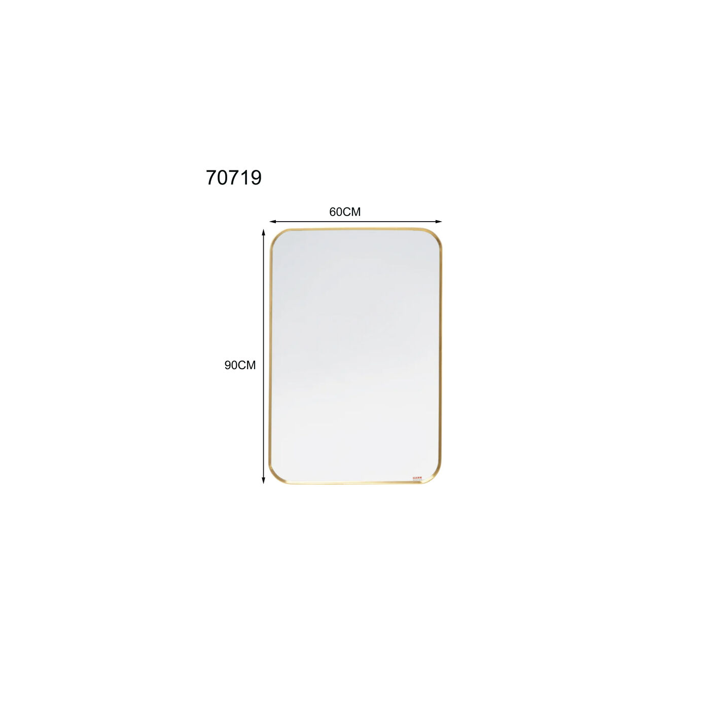 Зеркало настенное Simply Brass 60x90cm