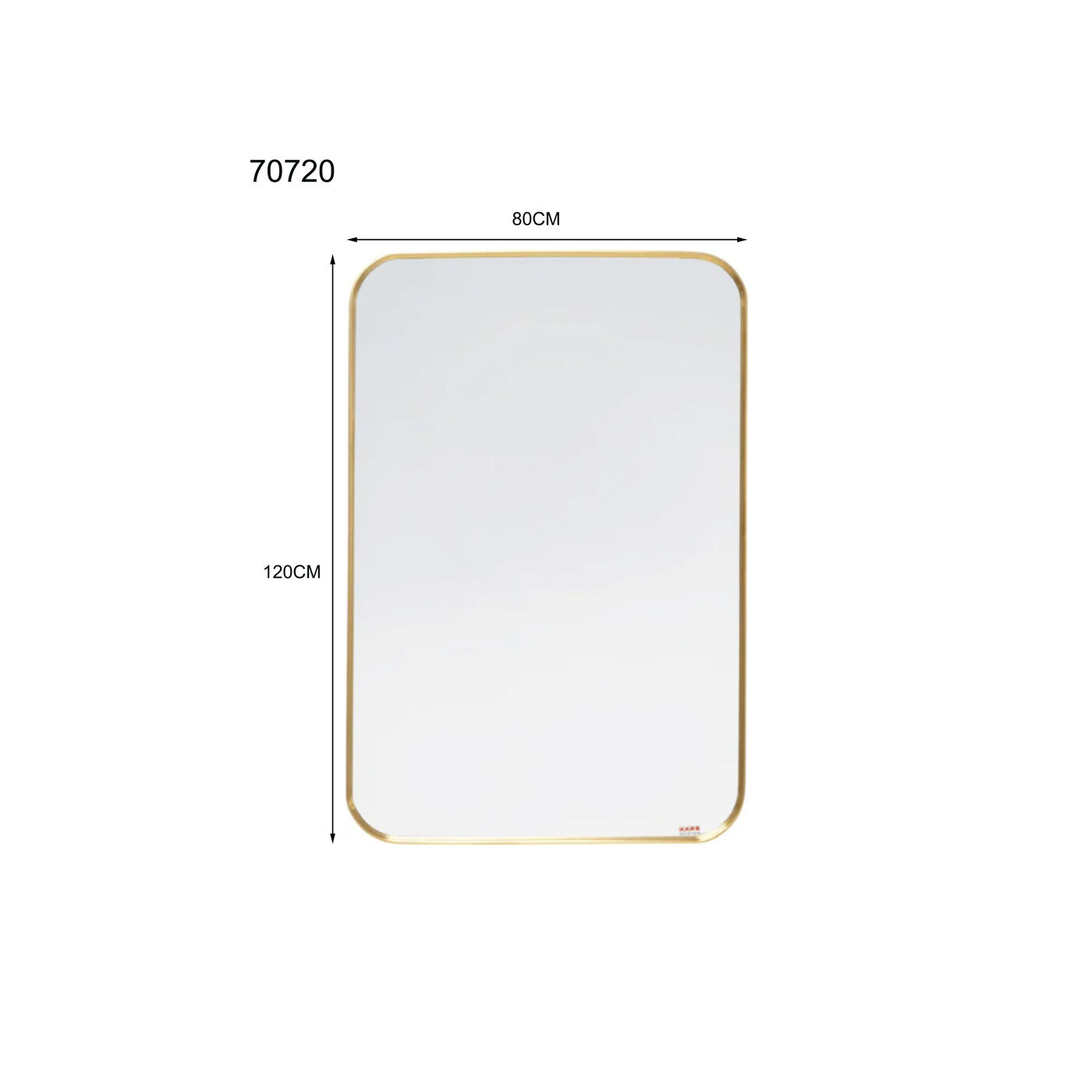 Зеркало настенное Simply Brass 80x120cm
