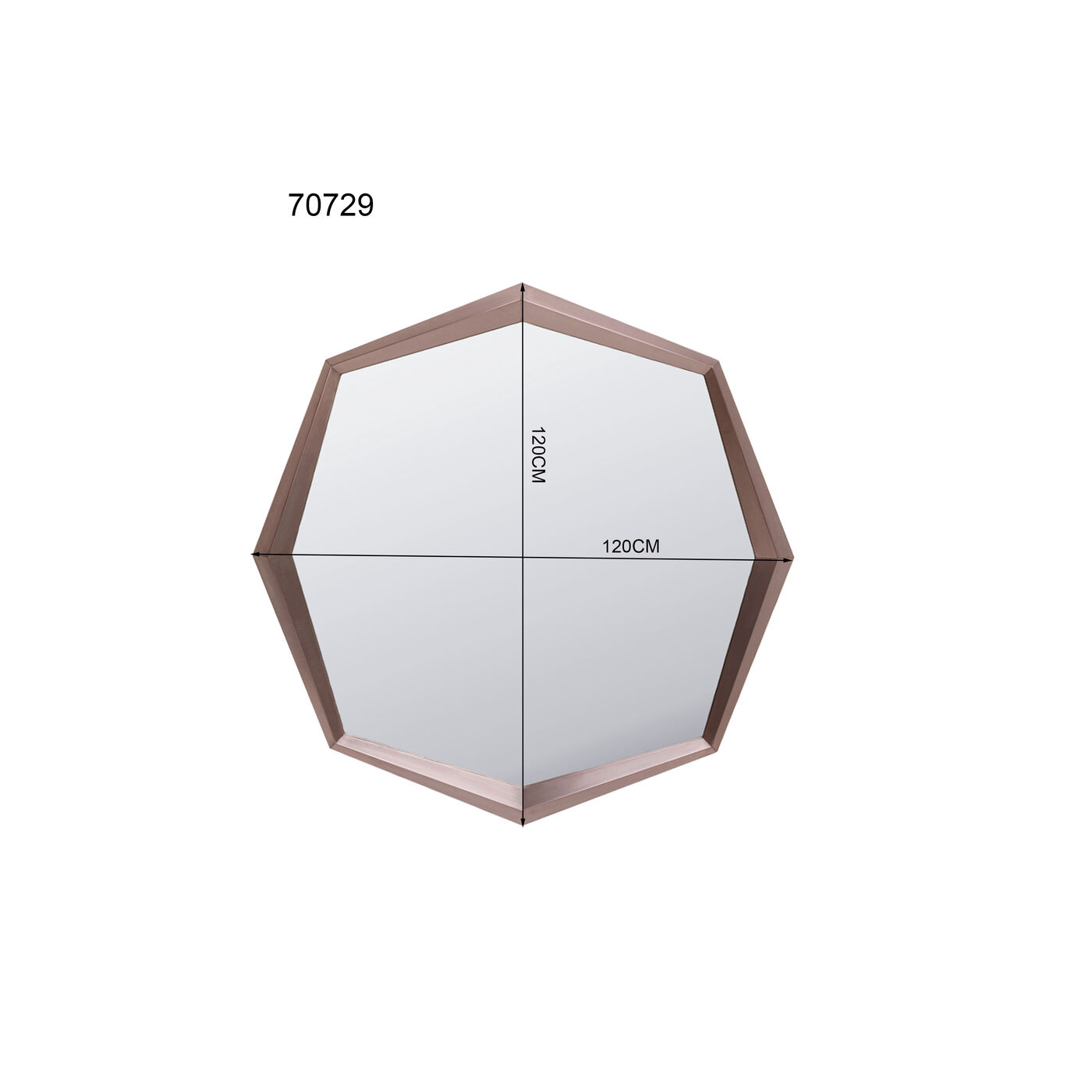 Зеркало настенное Octagon Rose 120x120cm