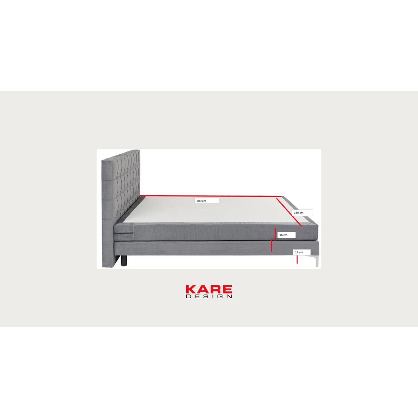Кровать Boxspring КроватьBenito Sand 160x200cm