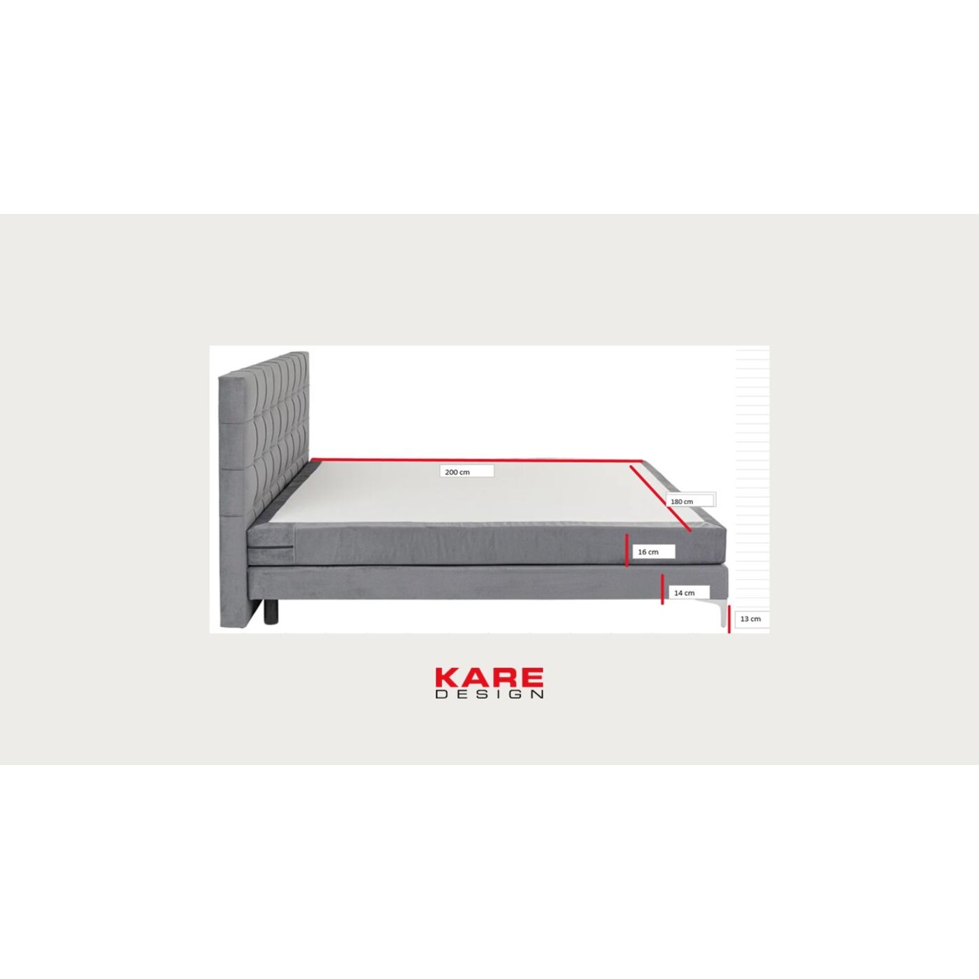 Base Boxspring Кровать Benito Sand 180x200cm
