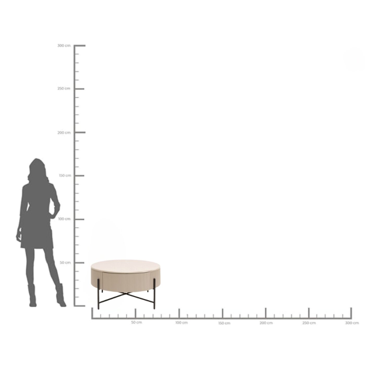 Стол кофейный Riffle Ø80cm