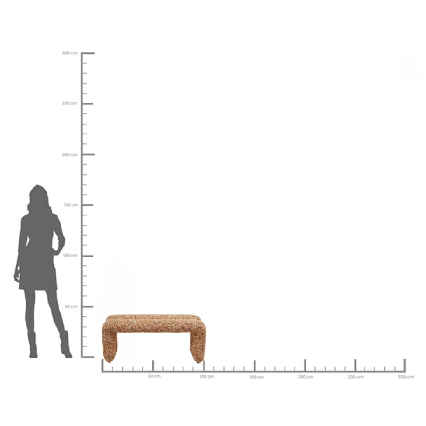 Скамья Lilja Melange 101cm