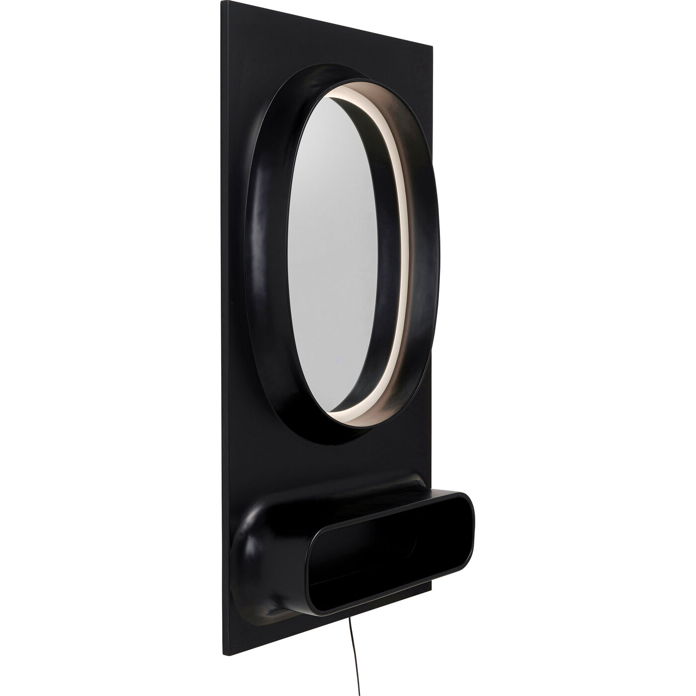 Зеркало настенное  KARE x Karim Rashid Aero LED Black 80x141 см