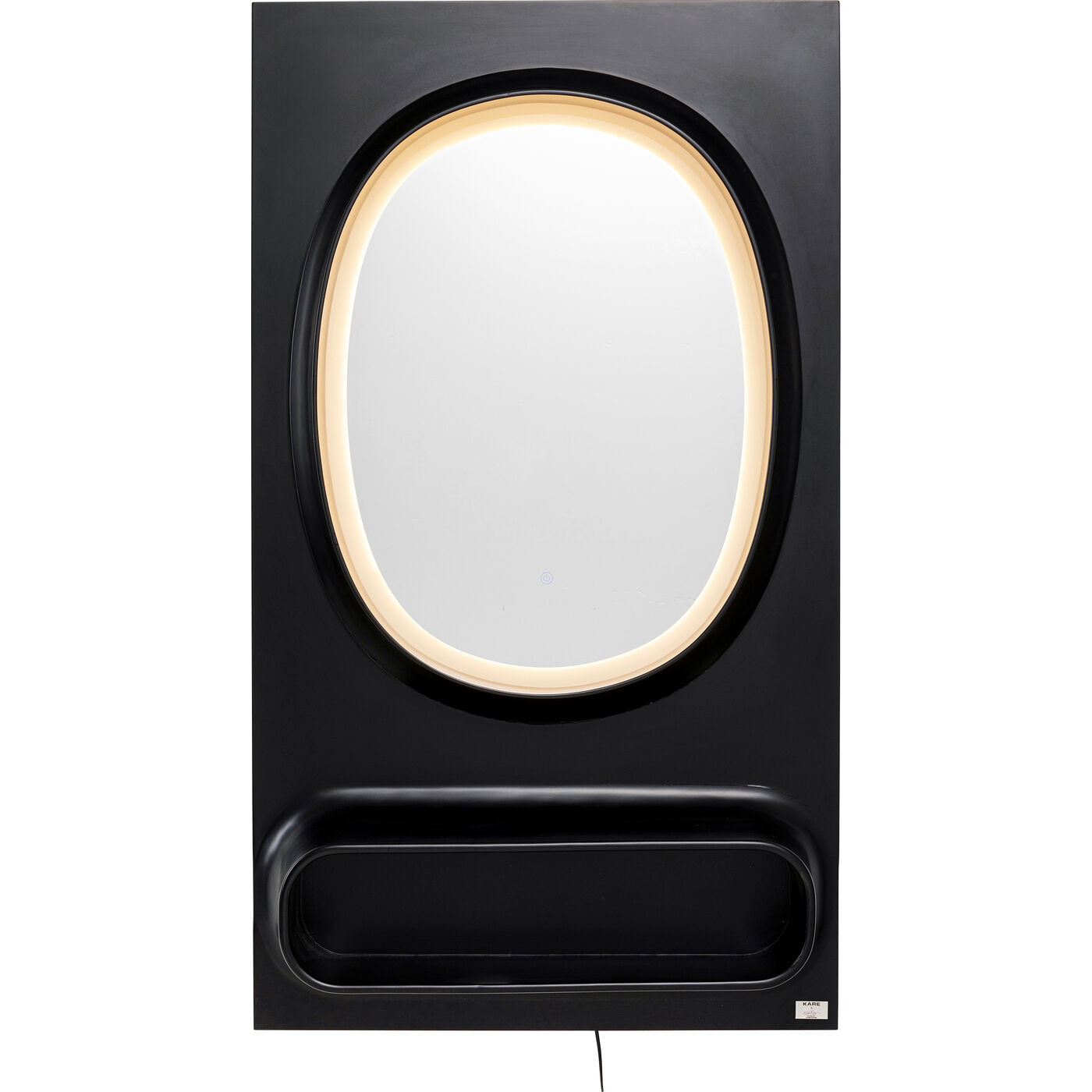 Зеркало настенное  KARE x Karim Rashid Aero LED Black 80x141 см