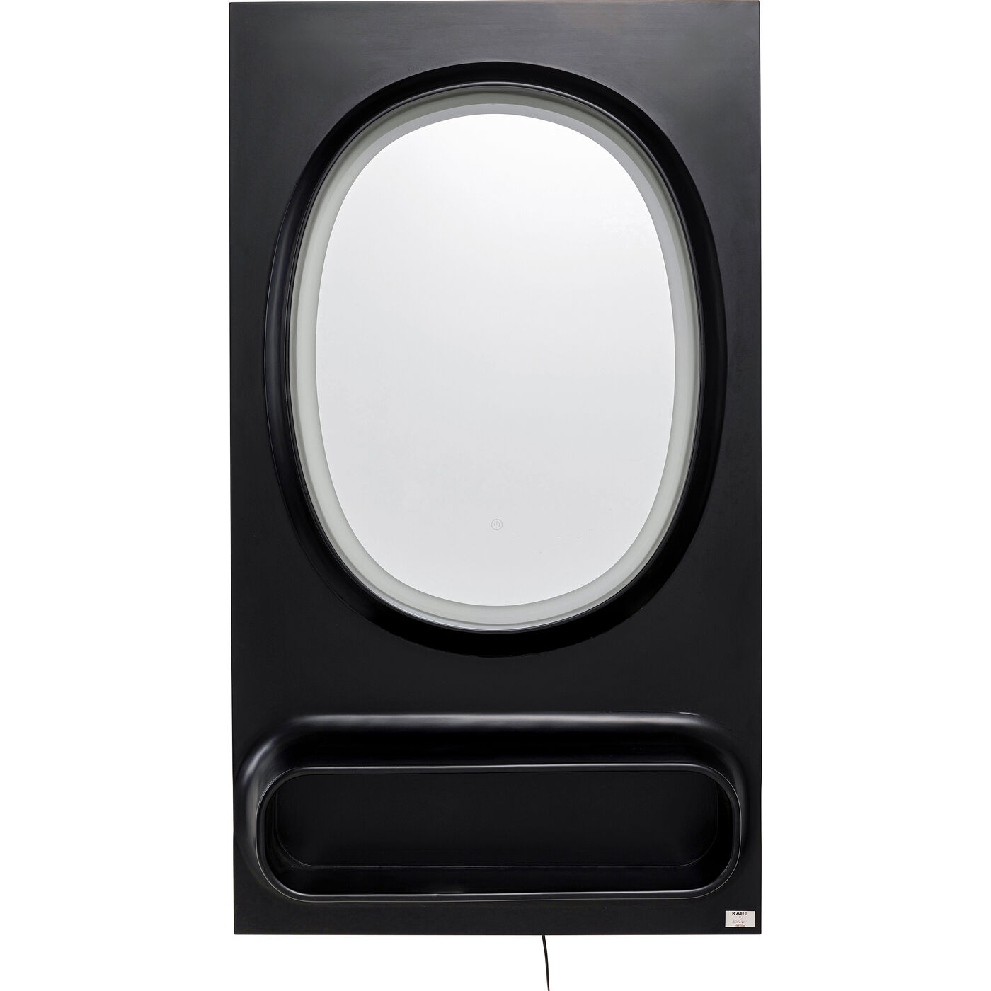 Зеркало настенное  KARE x Karim Rashid Aero LED Black 80x141 см