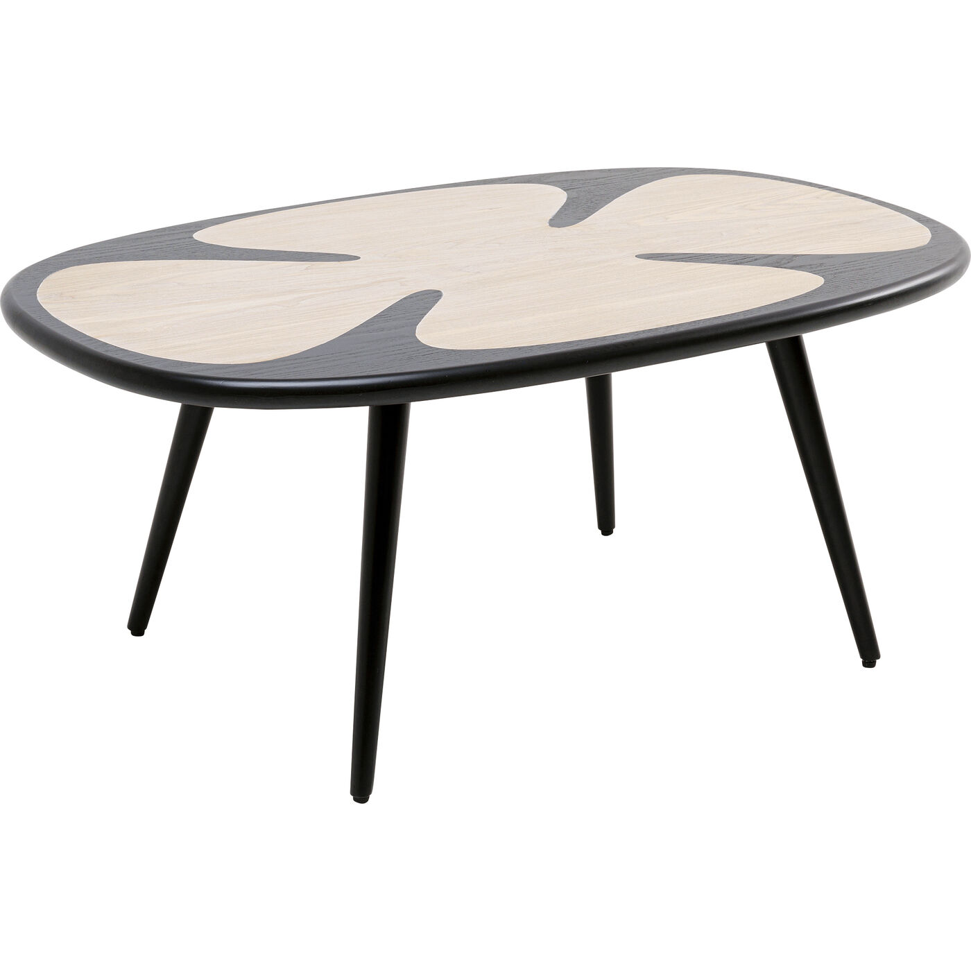 Стол кофейный KARE x Karim Rashid Petal Nature Black 90x60 см