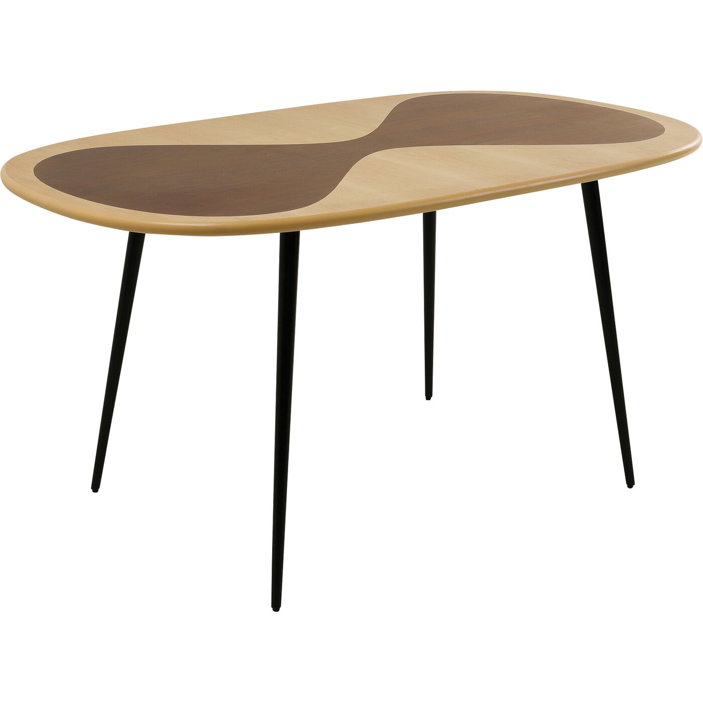 Стол KARE x Karim Rashid Petal Nature Black 150x90 см
